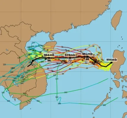 最新台风实时路径图-台风路径图与旅游安全